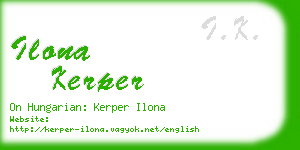 ilona kerper business card